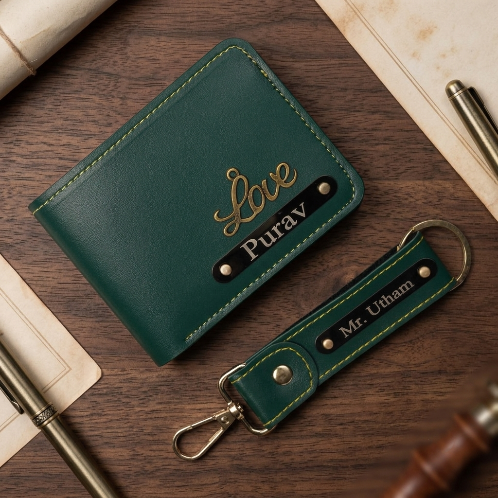 Nexon Premium Texture Wallet + Keychain Combo