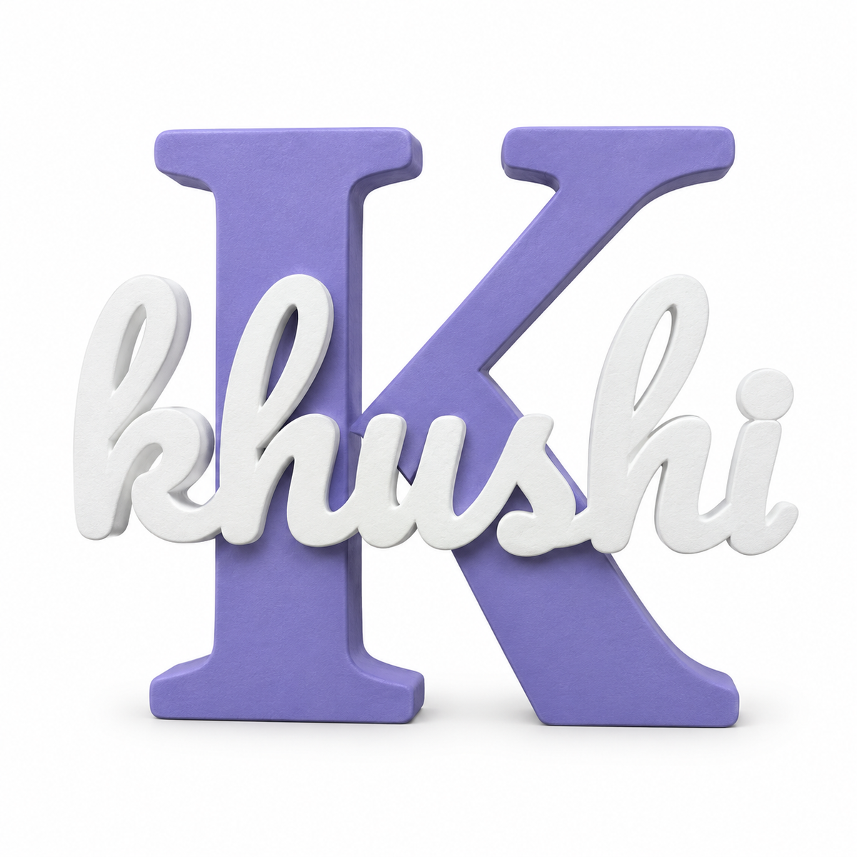 Personalized 3D Dual Name Table Top Stand - Custom Initial Letter with Full Name