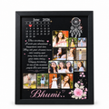 Personalized Birthday Calendar Photo Collage Frame with Name, Message & 12 Photos