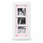 Customized Triple Photo Frame - Vertical White Frame